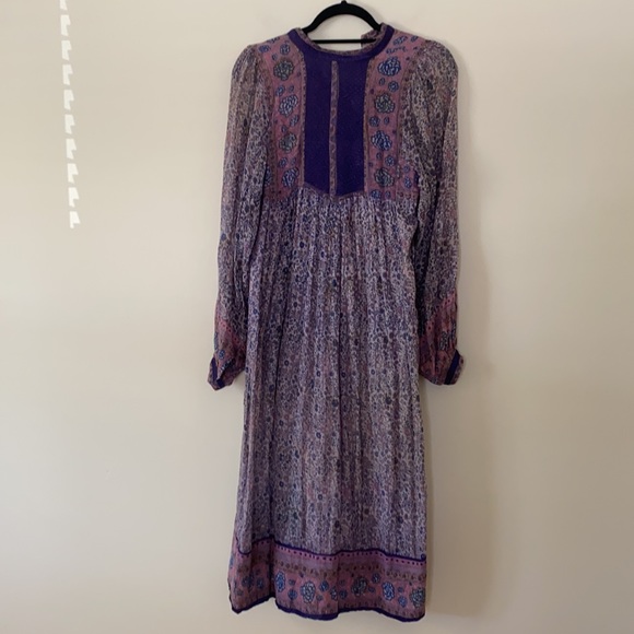 Vintage 1970s Indian Cotton Gauze Print Dress - Picture 2 of 8